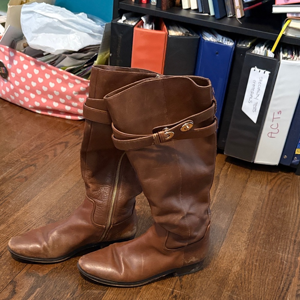 Coach Brown Leather Women's Riding Boots